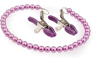 VERPZEL Nipple Clamp Adjustable Pressure Pearl Body Chains Necklace 316L Stainless Steel Nipple Clips Non Piercing Body Jewel