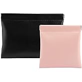 Zilotusnte 2 PCS Small Makeup Bag for Purse, Coin Purse for Women Lipstick Cosmetic Accessories Organizer, Mini Portable Cosmetic Bags, Small Travel Kit Storage Pouch (1 Medium, 1 small), LQB-BI