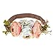 DreamLily NewBorn Baby Flower Crown Birthday Hair Band Baby Shower HairBand for Little Girl Toddler BB07 (Ivory Champagne)