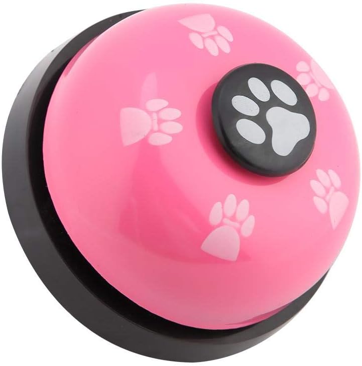 Dog Door Bell and Press Bell Pet Training Press Bell Iron Sturdy Pet Bell Desk Bell Call Bell for Dog Toilet Training Bell(pink) - Image 5