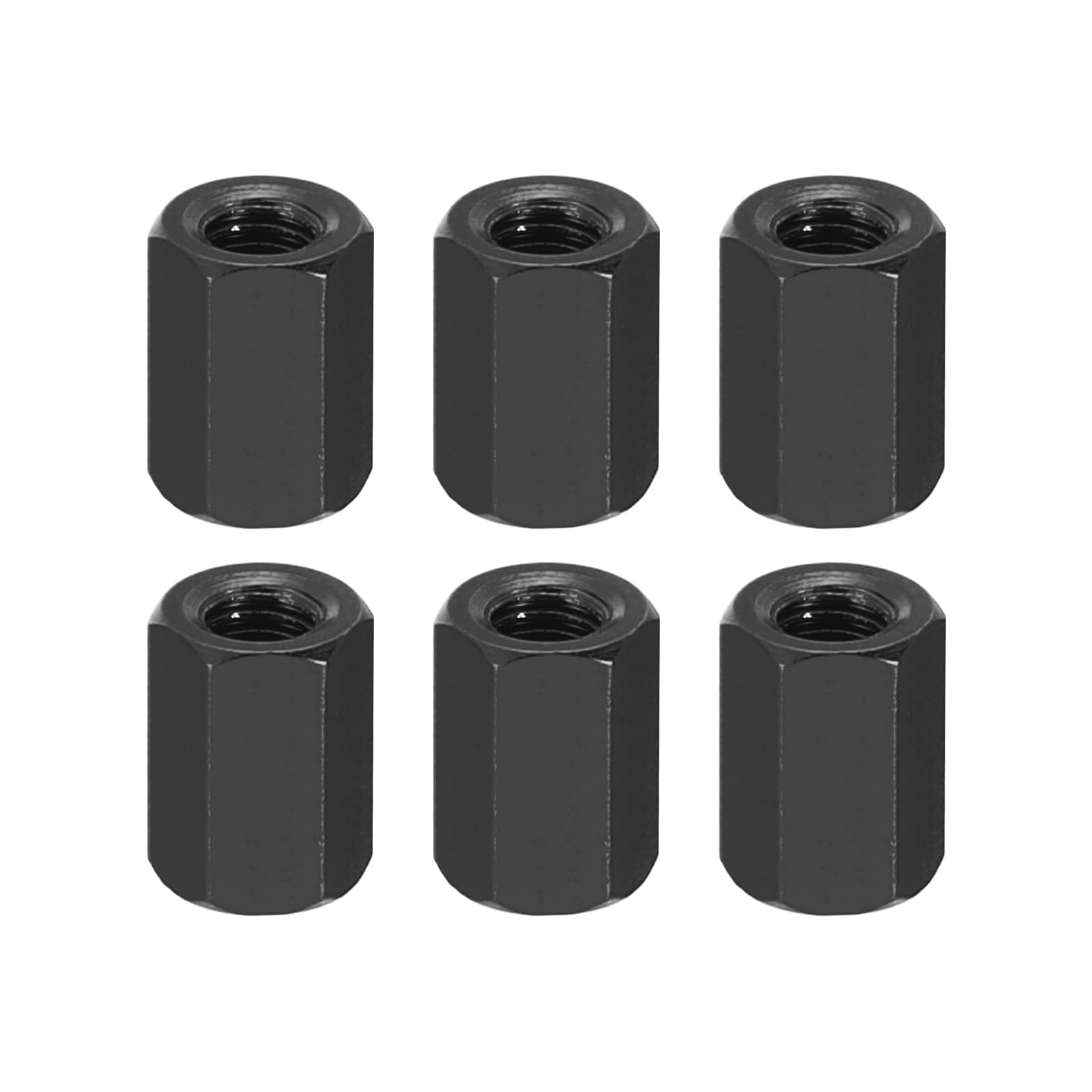 PATIKIL M3 Hex Nuts, 6pcs M3 Threaded Spacers Aluminum 8mm L Female Metal Spacer Screw Standoff for M3 Screw Bolts RC Car Drones Stacks Motherboard, Black — image 1