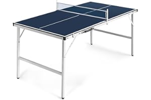 Tiktun Ping Pong Table, Foldable Tennis Table,with 2 Table Tennis Paddles and 3 Balls, Indoor/Outdoor Portable Table Tennis G