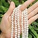 Adabele 1 Strand Real Natural Potato Round White Cultured Freshwater Pearl Loose Beads 7-8mm for Jewelry Making 14 inch fp3-78