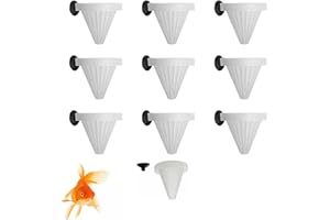 Wangzzniu 10PCS Aquarium Cone Feeder Shrimp Feeding Cup Aquarium Suction Feed Ring for Aquarium and Fish Tank Complete with Suction Cup to Attach to The Aquarium