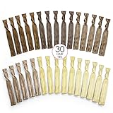 Ribbon Hair Bands No Tangle No Crease Rainbow Ties - Blonde Brown Color - 30 Pack