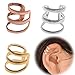 Taoqiao Punk Rock Ear Clip Cuff Wrap Earrings No Piercing-Clip On Silver Gold Bronze