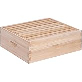 10 Frame Medium Super Beehive Box,Langstoth Super Honey Bee Hive Box, Include Beehive Frames and Waxed Foundations