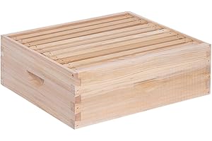 BEEINN 10 Frame Medium Super Beehive Box,Langstoth Super Honey Bee Hive Box, Include Beehive Frames and Waxed Foundations