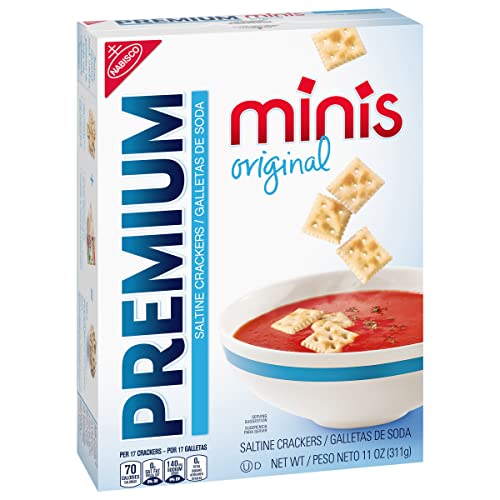 PREMIUM ORIGINAL MINI SALTINE CRACKERS, LUNCH SNACKS, 11 OZ