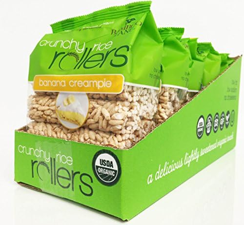 Bamboo Lane Crunchy Rice Rollers – Organic Banana Creampie, 3.5 oz (6 Packs of 8 Rollers) - An Organic, Vegan, Gluten Free, Nut Free, Non-GMO, Snack