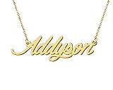 Aoloshow 18k Gold Plated Addyson Name Necklace