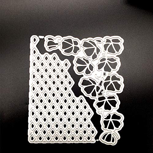 5.31" x 4.13" Cutting Dies, 2 Pack Embossing Stencil Flower Background Metal DIY Nesting Template for Decorative Album Standard Sized Greeting Card Making Scrapbooking Craft by ACKLLR