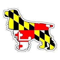 Dester Designs Maryland Flag Cocker Spaniel Sticker