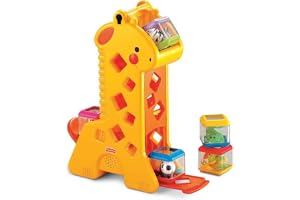 Fisher-Price Brinquedo para Bebês Girafa com Blocos para crianças a partir de 6 meses