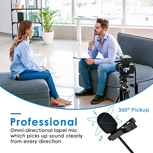BALILA UHF 100channel Wireless Lavalier Microphone System for DSLR