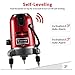 DEKOPRO 360°Automatic Self-leveling laser 5 Lines 6 Points Laser Level,Horizontal and Vertical Laser Cross Line with Free Carrying Case,Tilt & Outdoor Mode can use Receiver