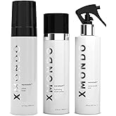 XMONDO Hair Wave Bundle | Vegan Formulas with Waveflex Technology, Deep Hydration & Frizz Control, Foam (6.7 Fl Oz), Hydrating Cream (5 Fl Oz), Revival Mist (8 Fl Oz), 3pc Set