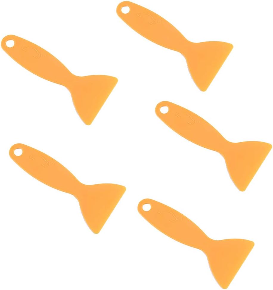 Toyvian Glue Spreaders DIY Scraper Mini Sticks Smear Applicator Handmade Practical Home Handwork Paper Leather Craft Tool (Yellow) 5pcs - Image 3