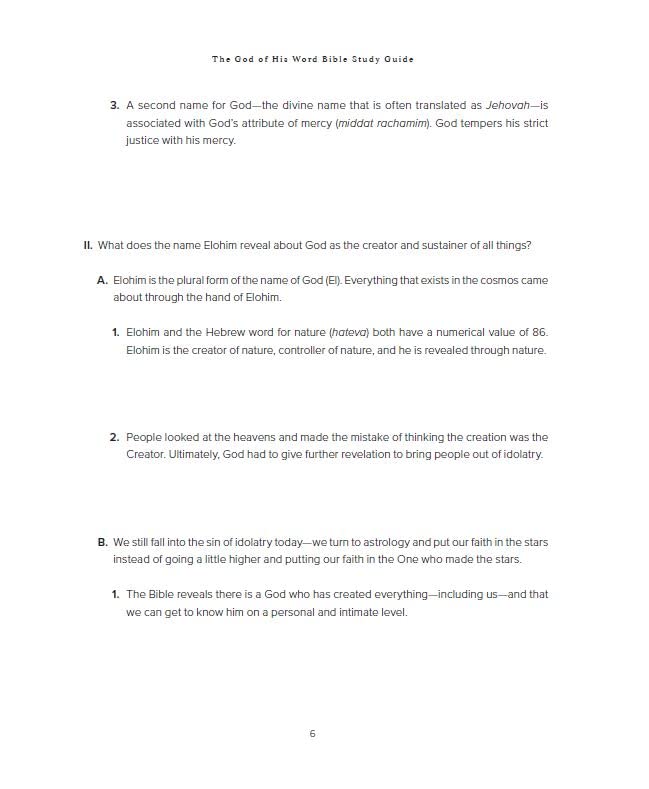The God of His Word Bible Study Guide plus Streaming Video (God of The Way)