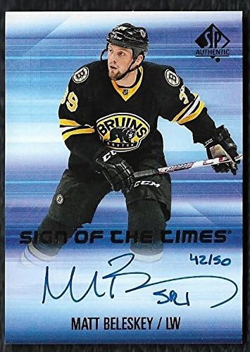 2015-16 SP Authentic Sign of the Times Autograph Matt Beleskey - Boston Bruins Inscribed SKI #42/50