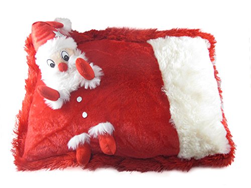 Tickles White & Red Chrishmas Santa Claus Cushion Stuffed Soft Plush Toy 35 cm