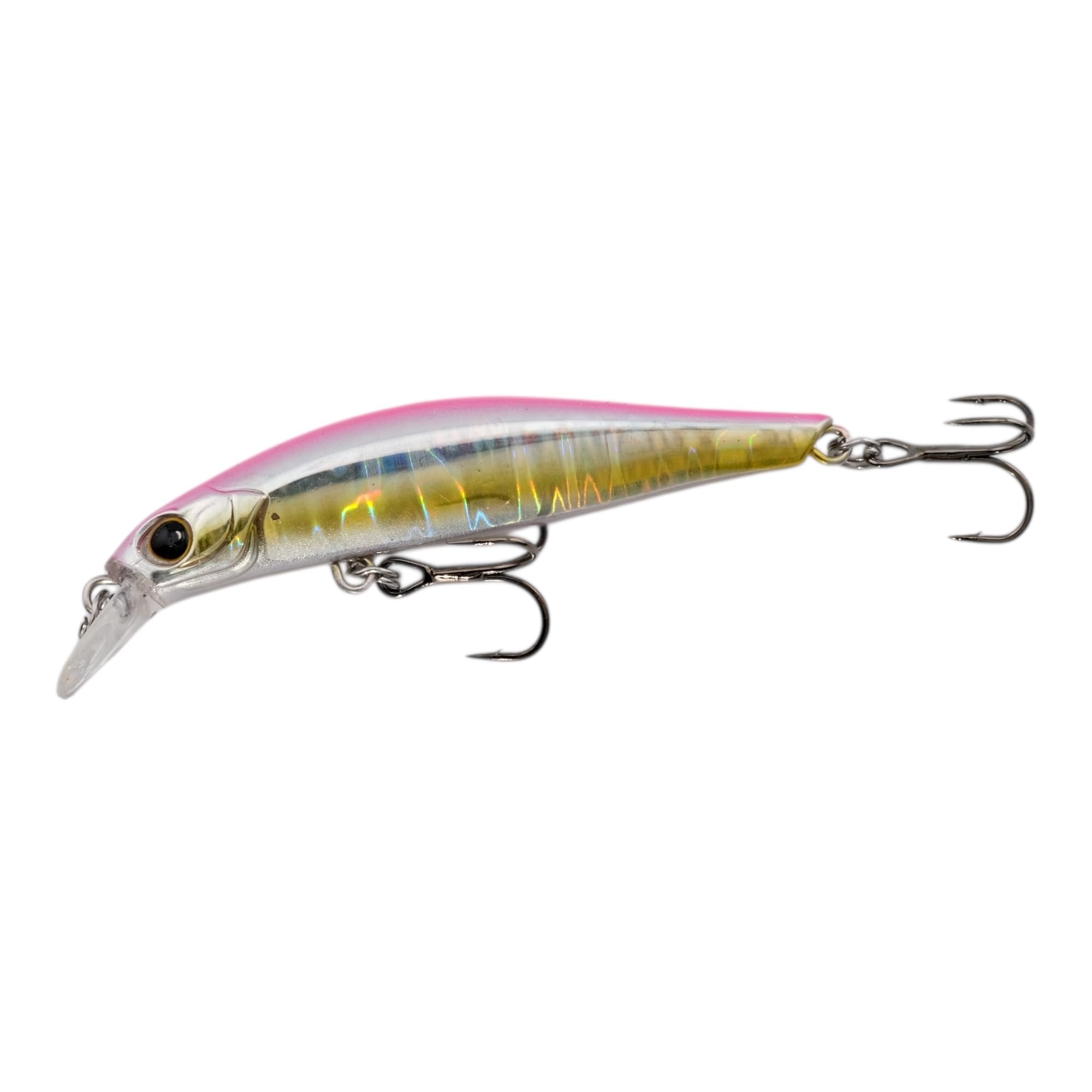 momolures - ULTIMA ARTIST SWIMMER 60mm Sinking Minnow for LRF, Bass, Seabass, Pike, Trout, Salmon lure fishing (PINK SHINER)