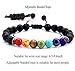 Hamoery Men Women 8mm Lava Rock 7 Chakras Aromatherapy Essential Oil Diffuser Bracelet Braided Rope Natural Stone Yoga Beads Bracelet Bangle-21004