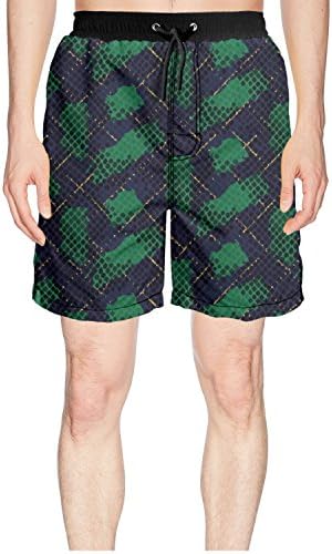 Novelty Snake Skin Green Artificial Loose Men Beach Swim Shorts