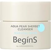 Begins by JUNGSAEMMOOL Aqua Pear Sherbet Cleanser 3.04 Fl Oz, 2-in-1 Hydrating Face Wash and Moisture Mask, Makeup Remover, Deep Pore Cleansing, Mild Exfoliating Foam for Radiant Skin, Korean Skincare