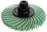 JoolTool 3M Scotch-Brite Green Radial Bristle Brush Assembled with Plastic Tapered Mandrel Hub, 4 Ply, 2