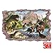 Ofisson Giant (36x24in) Dinosaur 3D Wall Sticker - Realistic Jurassic Decal Illusion Effect Mural 3M Sticker