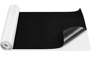 Nuanchu 22 Sq ft 16 x 195 in Black Underfelt Carpet with Adhesive Back for Speaker Sub Box, Underfelt Carpet for RV, Boat, Marine, Auto, Truck, Car Trunk, Door Liner, Desk