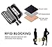 MaxGear Leather Credit Card Wallet Credit Card Holder with Zipper Genuine Leather Credit Card Protector RFID Zip Around Wallet