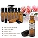 Mavogel 8-Piece 10ml Amber Glass Roll on Bottle Kit Bundle with 3-Piece Stainless Steel Roller Ball, 12-Piece Label, Essential Oil Opener and 3ml Dropper