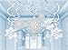 Moon Boat 40Ct Christmas Snowflake Hanging Swirl Decorations - Winter Wonderland/Xmas/Holiday Party Supplies primary