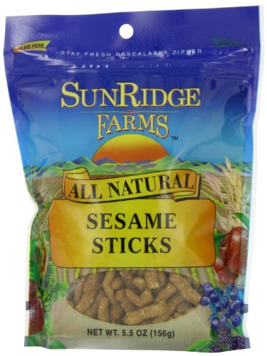 Sunridge Farms Sesame Sticks-Salted, 5.5-Ounce Bags (Pack of 12)