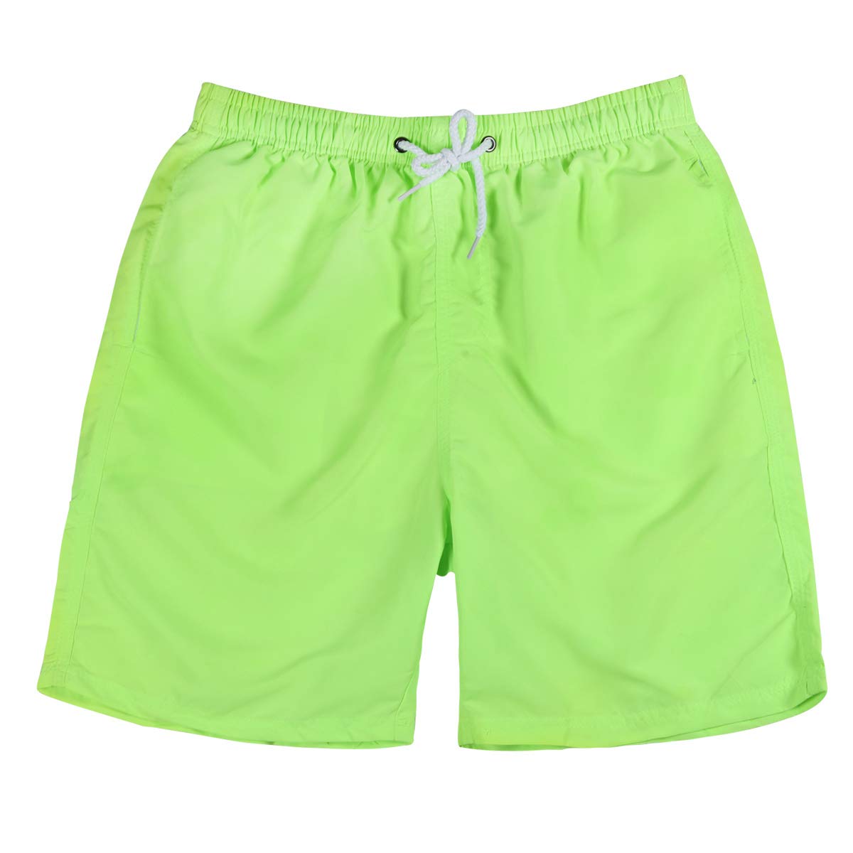 LEIDAI Men\'s Outdoor Water Sports Surfing Boardshorts Swim Trunks (Fluorescent Green, XXL)