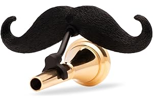 The Original Brasstache 2.0 - New (2024) Clip-on XL Mustache for Brass Mouthpiece, Gift Accessory for Trumpet, Trombone, French Horn, Tuba, Baritone, Euphonium Players (French Horn)