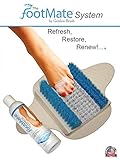 Footmate System Foot Massager & Scrubber w/ Rejuvenating Gel (Blue White White Base)