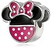 Disney Stainless Steel Minnie Pink Polka Dot Bead Charm