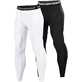 Towintec Men’s Compression Pants, Leggings Running Tights Workout Base Layer for Basketball Sports Athletic Gym Soccer