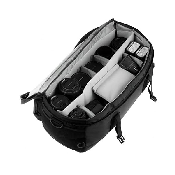 Camrock Tank X65 Fototasche, extra groß, Außenmaße: 64 x 26 x 34 cm, Schwarz, für alle Spiegelreflexkameras, Blitz, Objektive, Canon, Nikon, Sony, Panasonic, Olympus, Pentax, Fuji – Bild 6