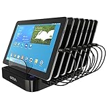 Skiva 84W / 2.4 Amps EVERY Port Simultaneously 7-Port Desktop USB Rapid Charging Station Dock & 7 short micro-USB Cables for Samsung Galaxy, LG, Smart Phones, Tablets, Wearables & more [Model:AC122]
