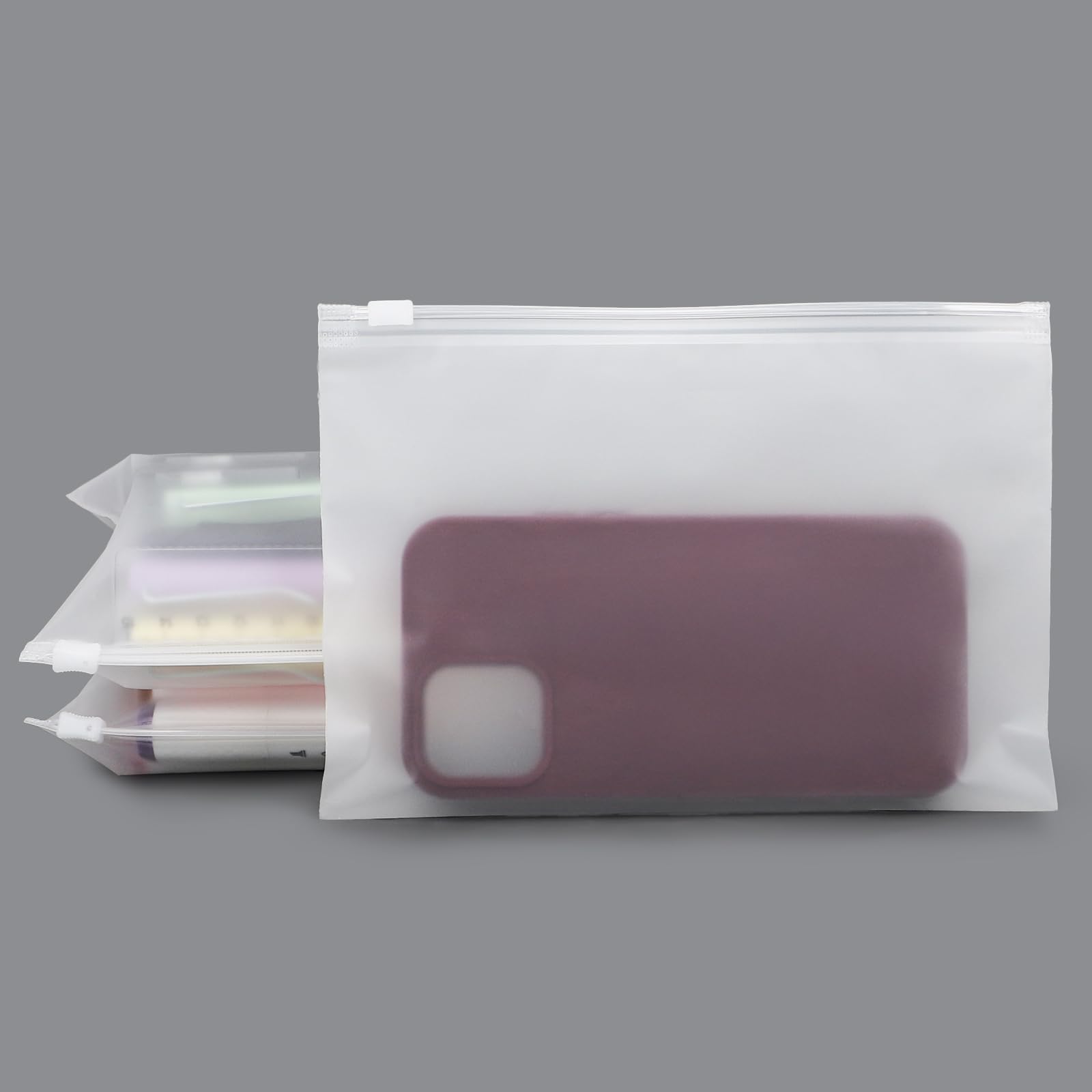 Photo 1 of Svaldo Frosted Zipper Bags, 25 Pcs 7.87x5.51 inch Small Plastic Zip Bags for Socks, Underpants, Ties, Jewelry, Waterproof for Packaging, Shipping, Travel, 3 Mil