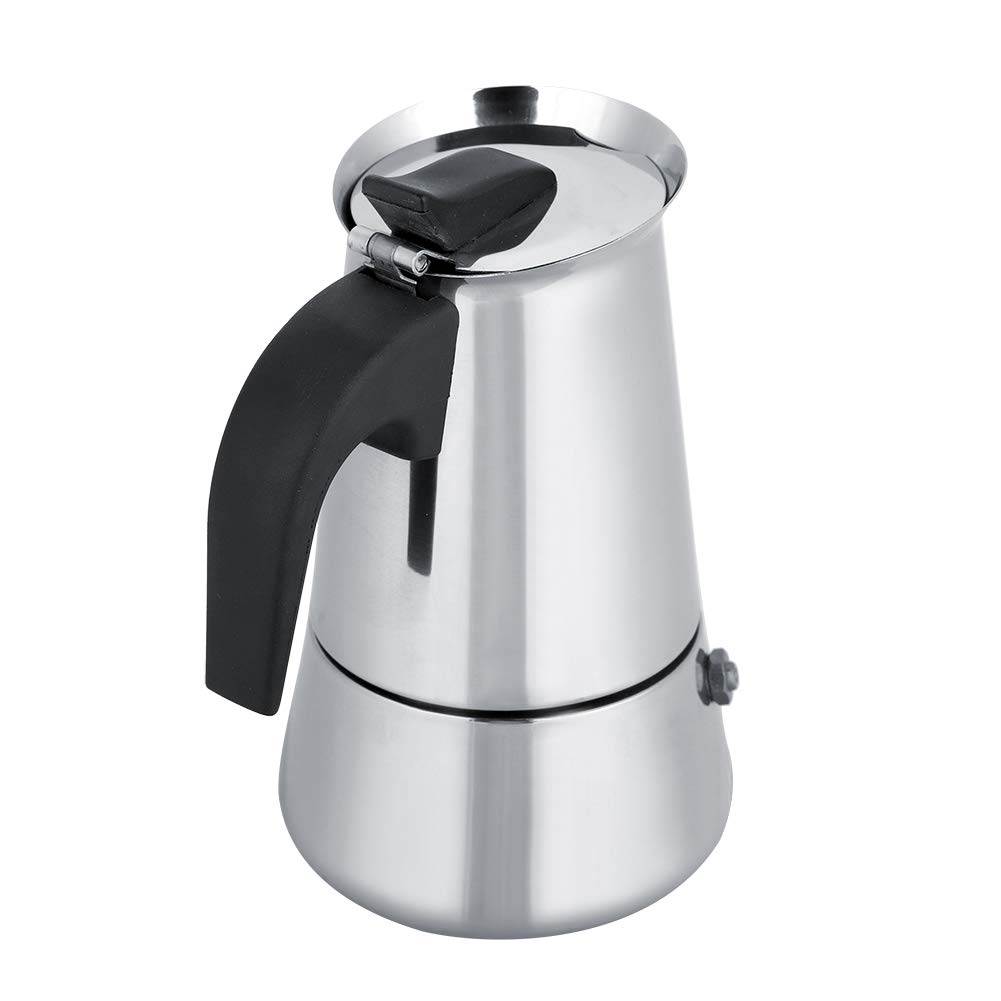 Stainless Steel Moka Maker, Convenient Home Coffee Pot, Save Time for Busy Morning with Wide Bottom, for Office, 100-450ml (450ml)