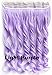 Beauty Wig World 23Inch 130gr One Piece 3/4 Full Head Curly Wave Clips in on Synthetic Hair Extensions Hairpiece Color#1 (#Light Purple)