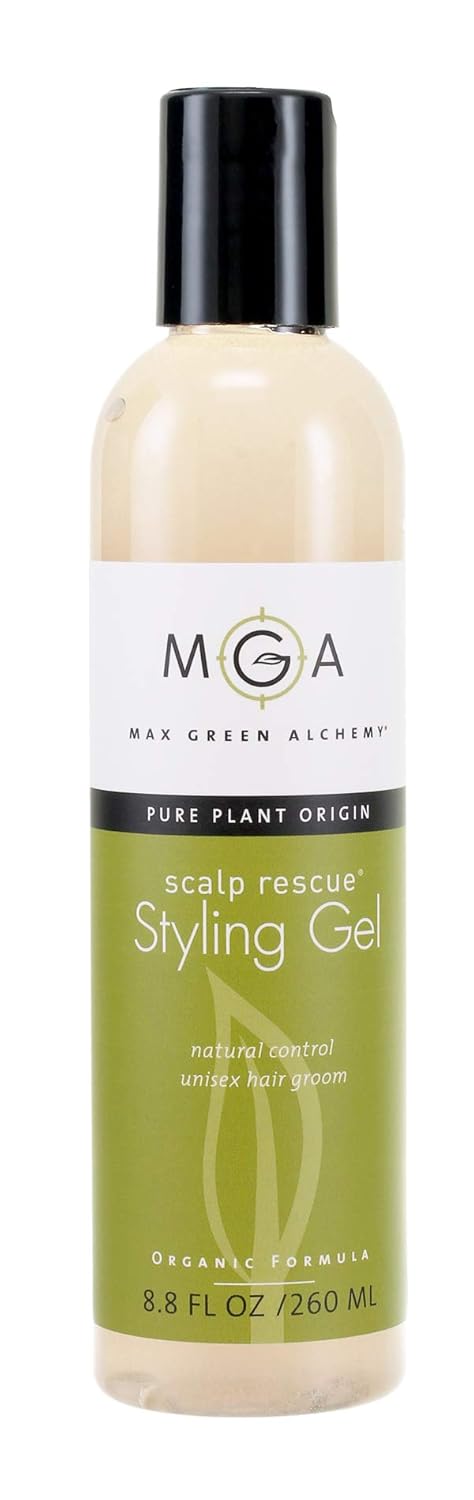 Scalp Rescue Styling Gel, Organic Unisex Formula Controls Frizz and Fly Away Hair, Curly Hair Community Favorite Gives Flexible Natural Hold, Fights Humidity, Alcohol Free & Water Based (8.8 fl oz) : Beauty