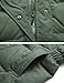 ADOMI Women's Long Hooded Thickened Down Coat with Fur Trim Army Green L