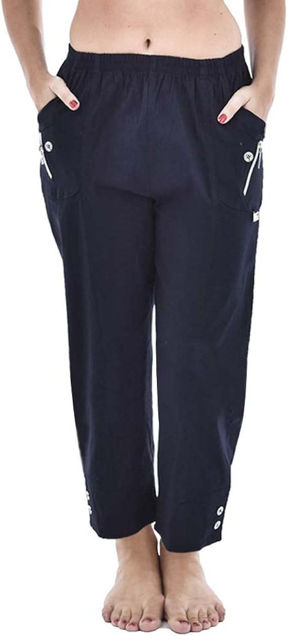 Womens Golf Trousers Pants Bottoms Lightweight Zip UK Plus Sizes
