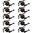 Probrico 10 Pack Passage lockset Matte Black, Interior Door Levers Handles Keyless Door Furniture Hardware for Kitchen Children's Room, Indoor Locks